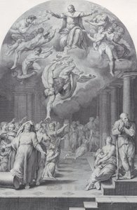 Tavla 40: delning av de utvalda från de fördömda, 1756. Skapare: Bartolomeo Crivellari, Gabriel Söderling. av Bartolomeo Crivellari, Gabriel Söderling