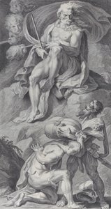 Plåt 8: Ulysses tar emot vindarna i en läderväska från Aeolus, 1756