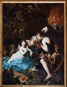 Loth et ses filles (Lot och hans döttrar) Målning av Bartolomeo Guidobono (1654-1709) 1694-1696 Musei di Strada Nuova Genes