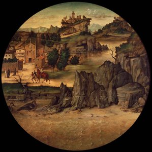 Landskap med slott av Bartolomeo Montagna