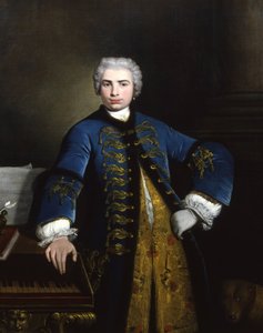 Porträtt av sångaren Farinelli Carlo Broschi 1705-1782, 1734. av Bartolomeo Nazari