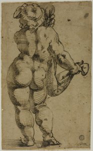 Stående Putto sett från baksidan av Bartolomeo Passarotti