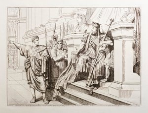 Appius Claudius framträder inför Tigranes, kung av Armenien av Bartolomeo Pinelli