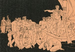 Charon och spökena av Bartolomeo Pinelli