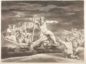 Charons båt av Bartolomeo Pinelli