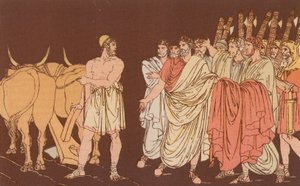 Cincinnatus kallad till diktator av Bartolomeo Pinelli