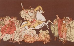 Curtius hoppar in i avgrunden av Bartolomeo Pinelli
