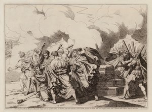 Romulus död (etsning) av Bartolomeo Pinelli