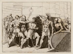 Karthagernas avrättning av Atilius Regulus (etsning)