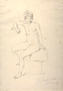 Kvinnlig modell av Bartolomeo Pinelli