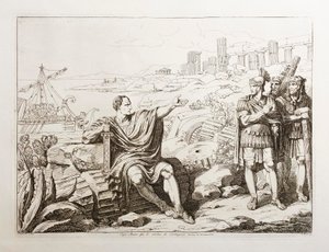 Gaius Marius bland Karthagos ruiner av Bartolomeo Pinelli