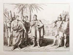 Gaius Popillius sänds som ambassadör till kung Antiochos IV av Syrien av Bartolomeo Pinelli
