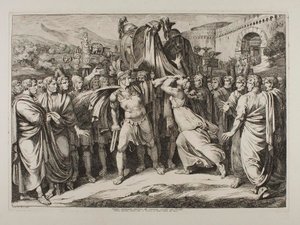 Marcus Horatius dödar sin syster av Bartolomeo Pinelli