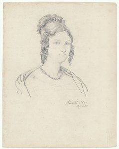 Porträtt av en ung kvinna, möjligen prinsessan Barbara Massimo av Bartolomeo Pinelli