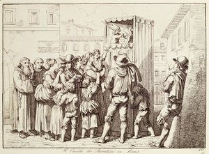 Dockbås i Rom av Bartolomeo Pinelli