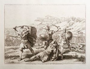 Slaget mellan horatierna och curiatierna av Bartolomeo Pinelli