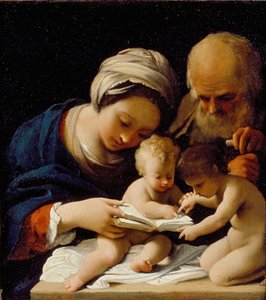 Den heliga familjen med den unge Johannes Döparen, tidigt 1600-tal