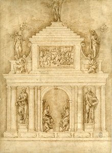 Proyecto para las sepulturas de León X y Clemente VII av Bartolommeo Bandinelli