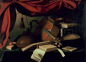 Musikaliskt stilleben av Bartolommeo Bettera