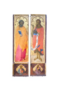St Peter och St Johannes Döparen; en apostel och den helige Paulus