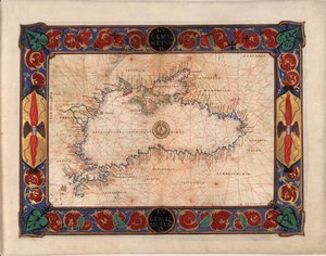 Karta över Svarta havet inklusive en del av dagens Rumänien, Bulgarien, Turkiet, Ukraina och Ryssland, ca