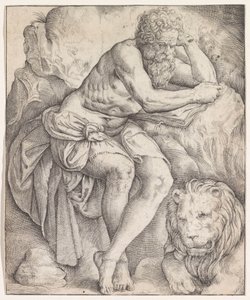 Sankt Jerome av Battista Franco