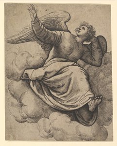 Ängel som sitter på ett moln, ca. 1560.
