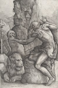 St. Hieronymus, ca. 1550-60. av Battista Franco Veneziano