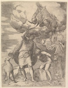 Ängeln som stannar vid Abrahams arm, efter 1552.