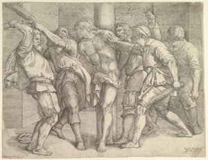 Flagelationen, ca. 1552-61.
