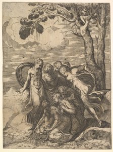Moses räddad från Nilen, 1500-talet.