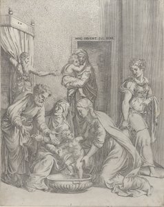 Den heliga familjen, 1535-73., 1535-73. av Battista del Moro