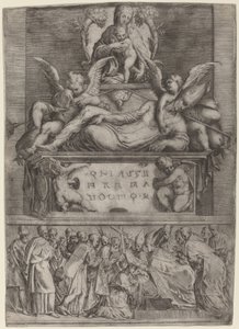 En biskops grav, 1540-talet. av Battista del Moro