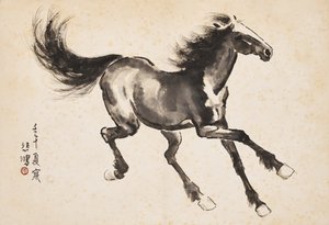Galopperande häst (bläck på papper) av Beihong Xu