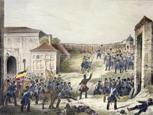 Antwerpen: Nederländska truppers sista attack, 27 oktober 1830 av Belgian School