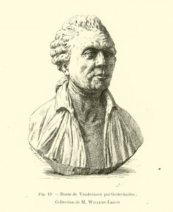 Byst av Henri Van der Noot, belgisk revolutionär av Belgian School