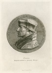 Erasmus, medaljong tillskriven Quentin Massys av Belgian School