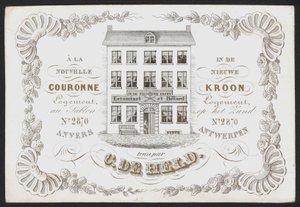 La Nouvelle Couronne, De Nieuwe Kroon, Anvers, Antwerpen (gravyr) av Belgian School