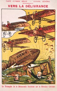 Affisch som annonserar Parti Ouvrier Belge (det belgiska arbetarpartiet) före 1914