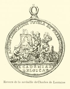 Baksidan av Karls medalj av Lorraine av Belgian School