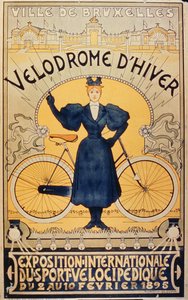 Vintercykelbana, Internationell utställning för Velocipede Sports Bryssel, 2-10 februari 1895 av Belgian School