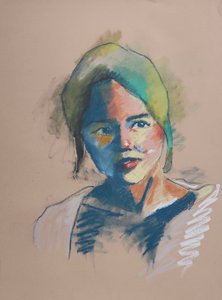 Färgstudie 5, 2023 (pastell på papper) av Ben Benet