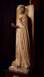 Vår, skulptur från Cycle of Seasons, av Benedict Antelami (1178-1233), Baptistery of Parma, Emilia-Romagna, Italien