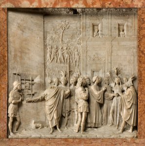 Krypten, ark av de heliga Marcellinus och Peter Exorcist, Benedict Briosco 1506-08, Sankt Peter befriar Pauline av demonen