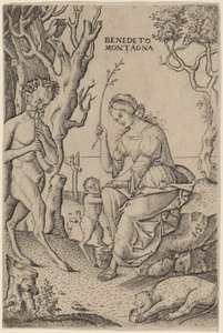 Satyr familj av Benedetto Montagna