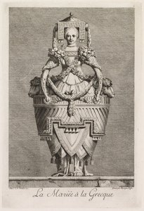 Grekisk maskerad: The Greek Bride Plate 6, 1771. av Benigno Bossi