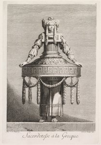 Grekisk maskerad: Grekisk prästinna tavla 8, 1771.