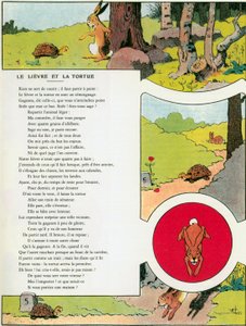 Haren och sköldpaddan, illustration från 