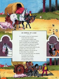 Hästen och åsnan, illustration från 