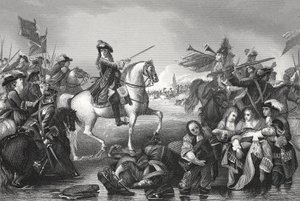 Battle of the Boyne, graverad av W. French (litho)